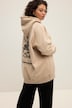 Hoodie, oversized, Rückenprint, Kapuze, Langarm