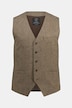 Gilet en tweed de costume bavarois, laine mélangée et motif Salt & pepper. Dos en maille