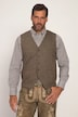 Gilet en tweed de costume bavarois, laine mélangée et motif Salt & pepper. Dos en maille