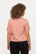 gestreept shirt, hartvormige hals, classic, band aan de zoom, korte mouwen