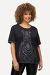 T-shirt, zebra, opengerand, ronde hals, halve mouwen