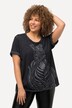 T-shirt, zebra, opengerand, ronde hals, halve mouwen