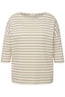 Tričko, proužky, kulatý výstřih, 3/4 rukávy, biobavlna