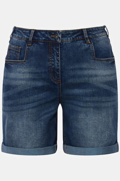 Stonewashed Boyfriend Style Bermuda Shorts | Shorts | Pants