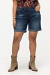 Stonewashed Boyfriend Style Bermuda Shorts