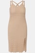 Häkelkleid, V-Ausschnitt, Spaghettiträger, ärmellos