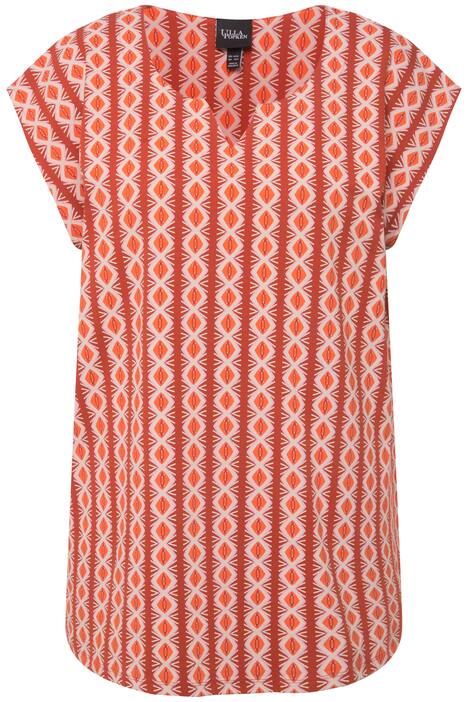 Tričko, grafický vzor, tunikový výstřih, krátké rukávy