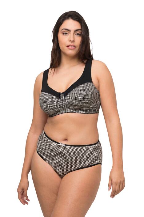 Odlehčující podprsenka, vzorovaná, bez kostic, košíčky C-F