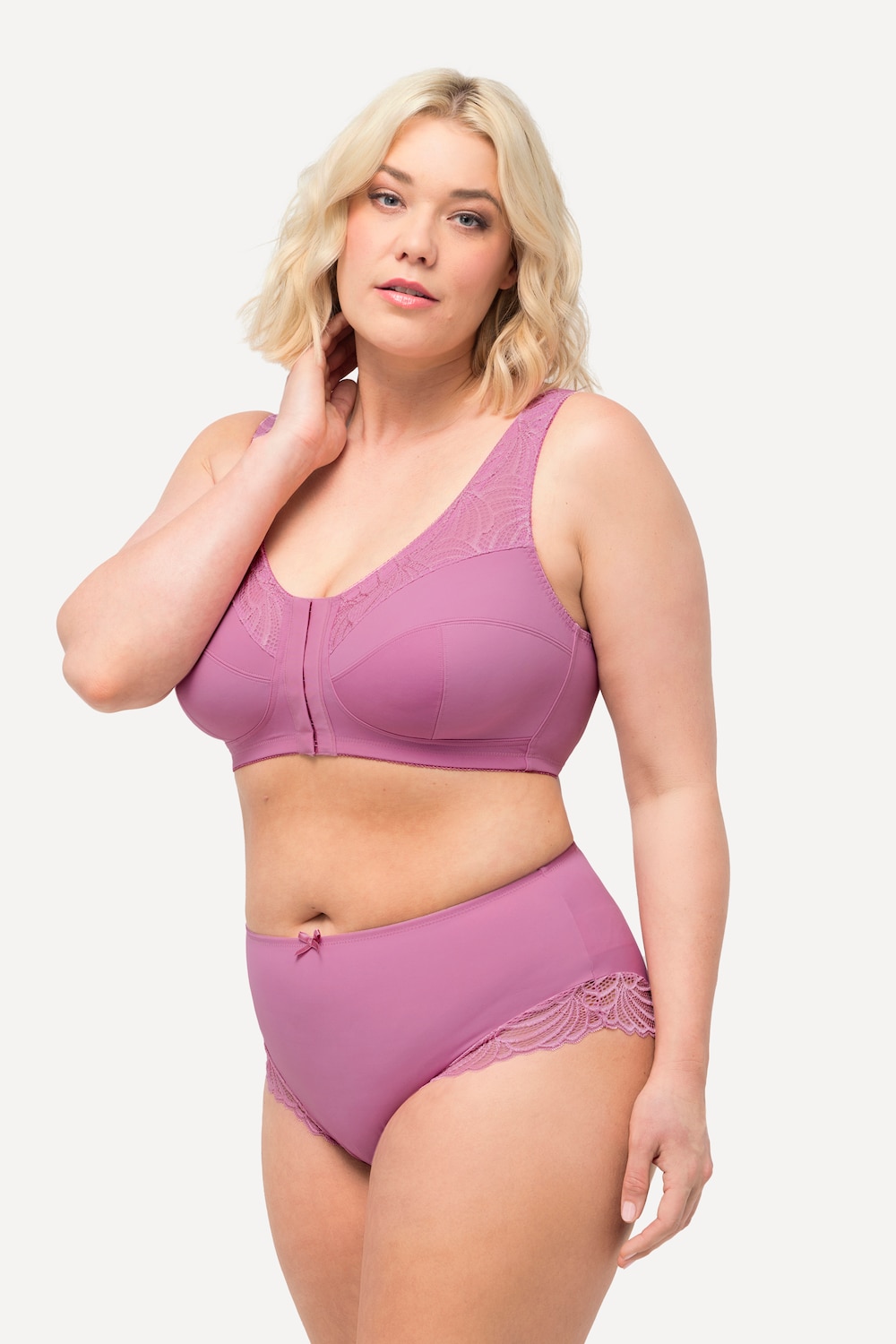 Große Größen Midislip, Damen, rosa, Größe: 46/48, Baumwolle/Synthetische Fasern/Elasthan, Ulla Popken