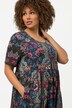 Floral Damask-Inspired Short Sleeve Empire Waist Knit Dress