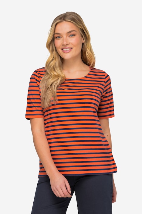 Classic Fit Striped T-Shirt Crew Neck Short Sleeve