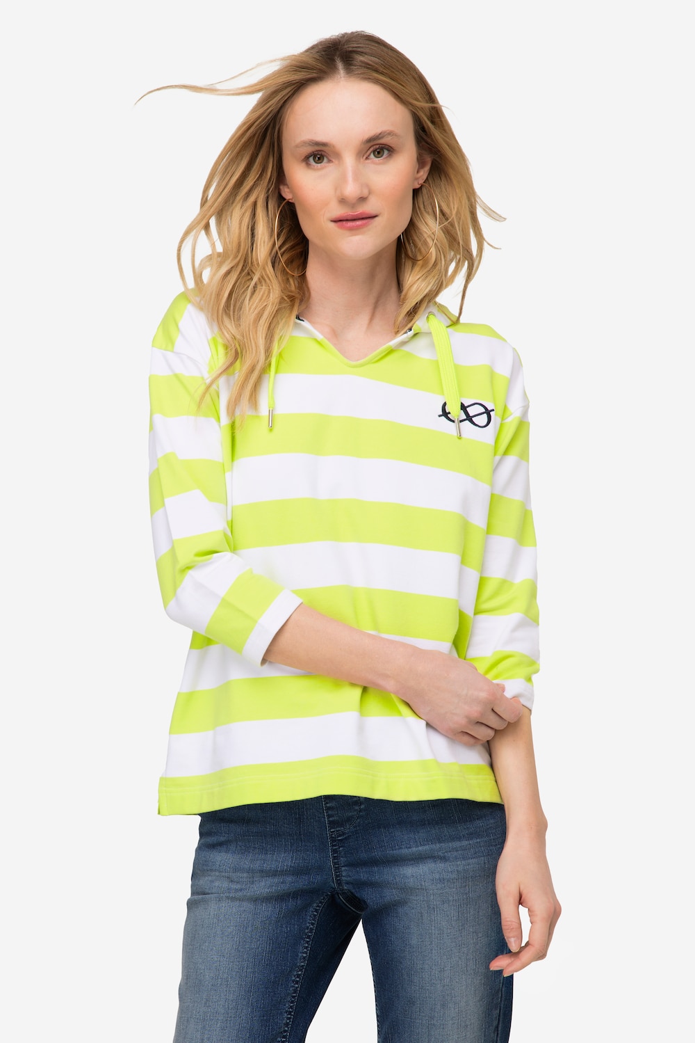 Große Größen Hoodie, Damen, grün, Größe: L, Baumwolle, LAURASON