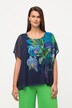 Sheer Layered Orchid and Toucan Print Blouse