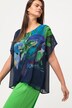 Sheer Layered Orchid and Toucan Print Blouse