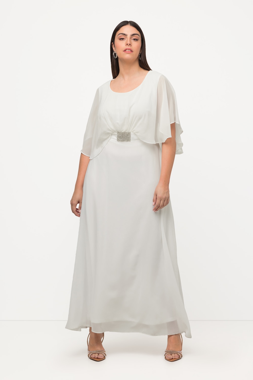 Große Größen Brautkleid, Damen, beige, Größe: 46, Polyester, Ulla Popken