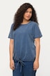 Bluza,imitacja dżinsu, łódkowy dekolt, rękaw 1/2