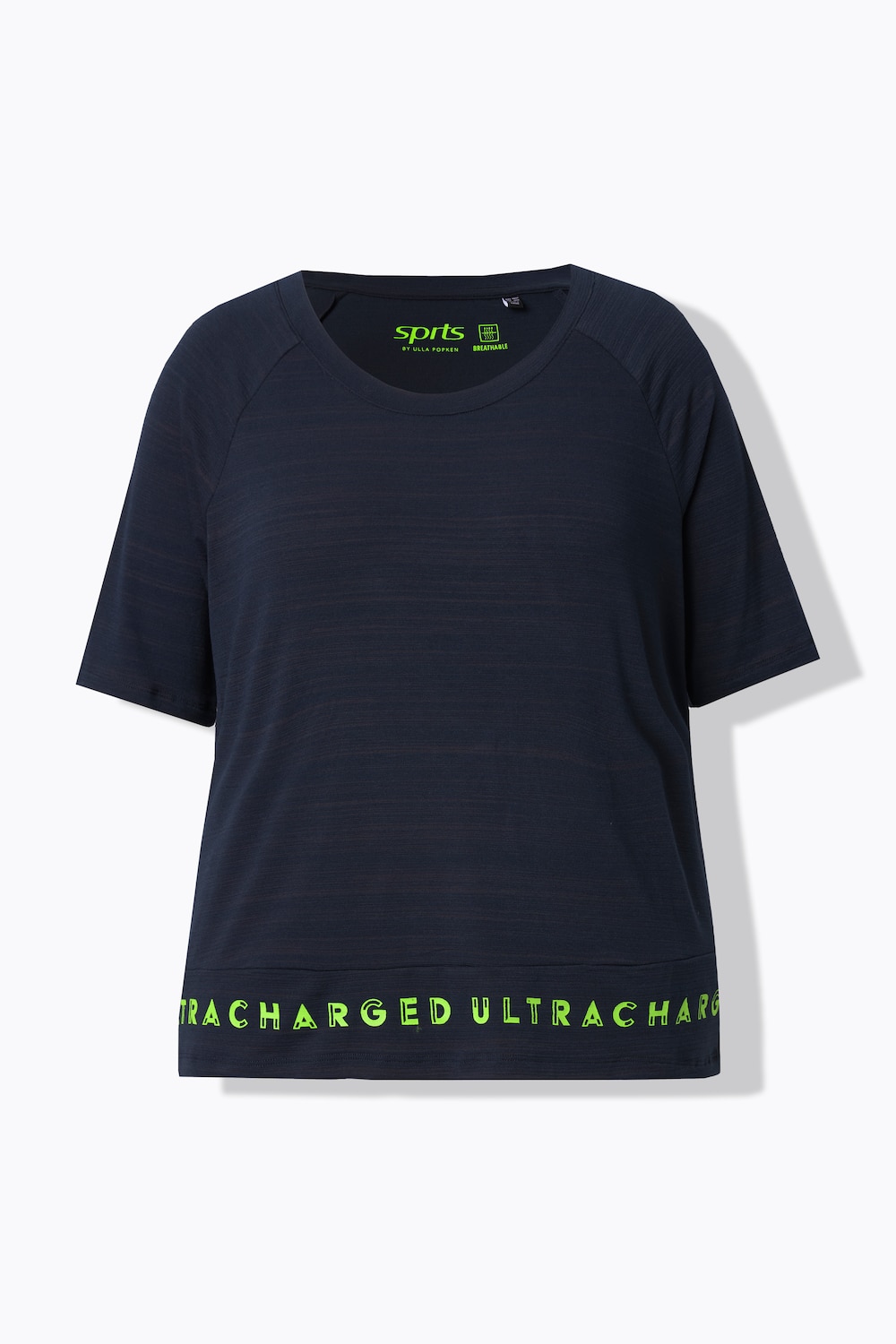 Stora storlekar T-shirt, Dam, blå, storlek: 58/60, Polyester/Viskos, Ulla Popken