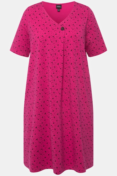 Splattered Polka Dot Print Short Sleeve Dress | More Dresses | Dresses