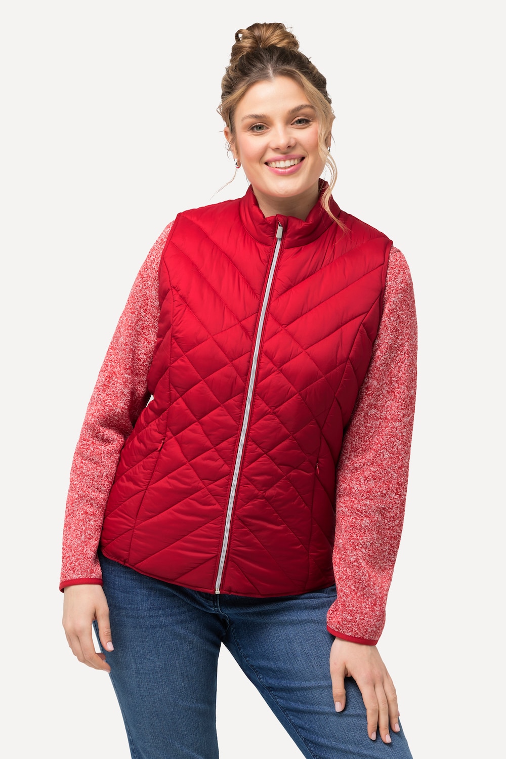 Große Größen HYPRAR Steppweste, Damen, rot, Größe: 62/64, Polyester, Ulla Popken