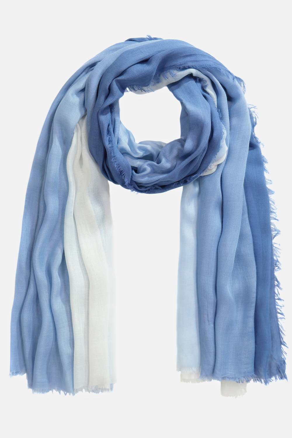 Grandes tailles foulard ultra-long. joli dégradé de couleurs., femmes, bleu, taille: One Size, Viscose, Ulla Popken
