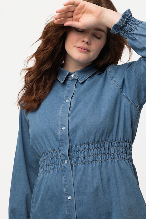 Eco Cotton Longline Denim Shirt | Blouson | Jackets