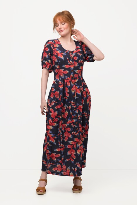 Chemise De Nuit Longue En Coton Pour Femme - Manches Courtes, Grande Taille, Motif éléphant - Confortable Et Douce