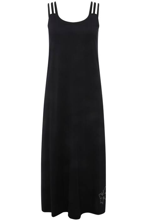 Noční košile, motýl, kulatý výstřih, bez rukávů