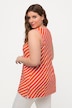 Top, ukośne pasy, rozkloszowany krój, okrągły dekolt, bez rękawów