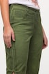 Bermudas vaqueras de uniforme Mandy, aspecto usado, bordado
