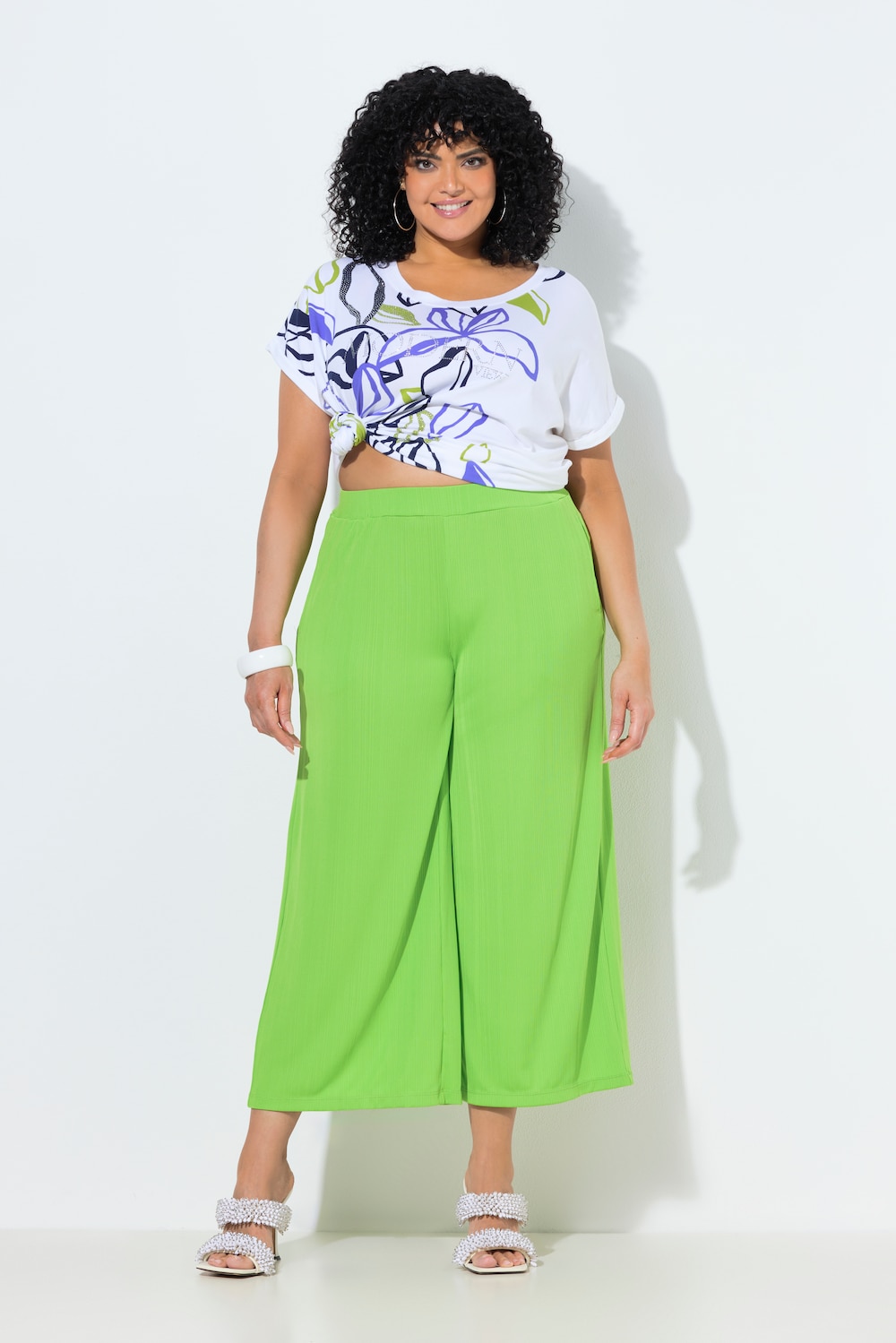 Culotte, Struktur, wadenlang, gerades Bein, Elastikbund