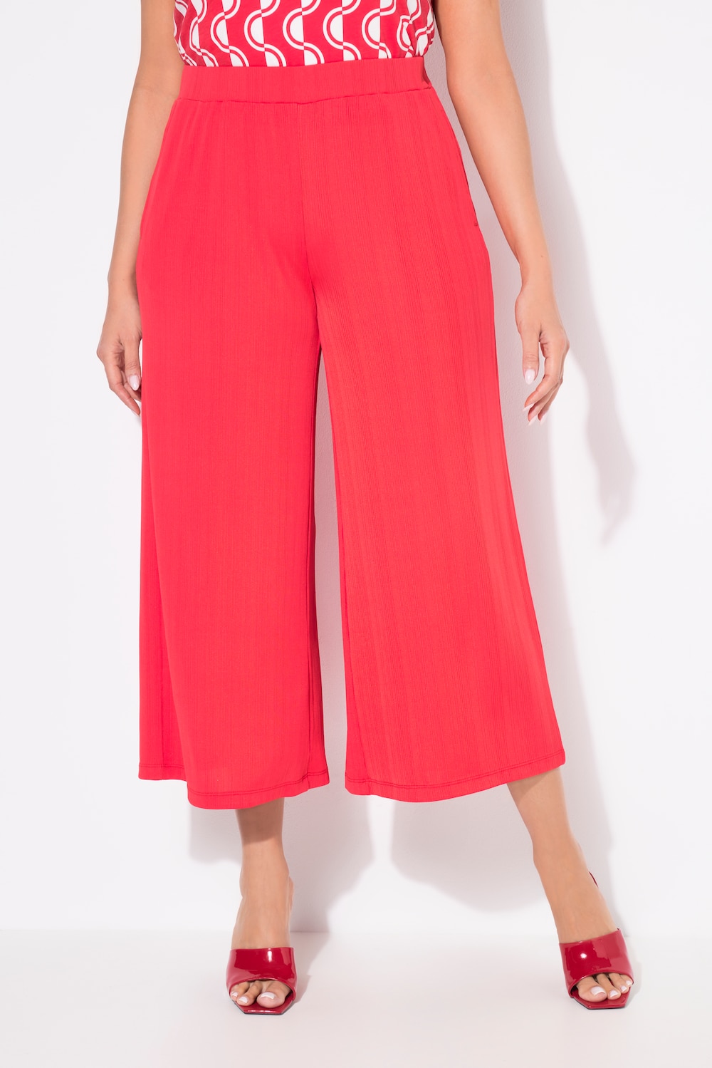 Große Größen Culotte, Damen, rot, Größe: 50/52, Polyester, Ulla Popken