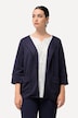 Jersey-Jacke, offene Form, Rundhals, 3/4-Arm