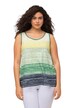 Top, batikované pruhy, A střih, kulatý výstřih, bez rukávů