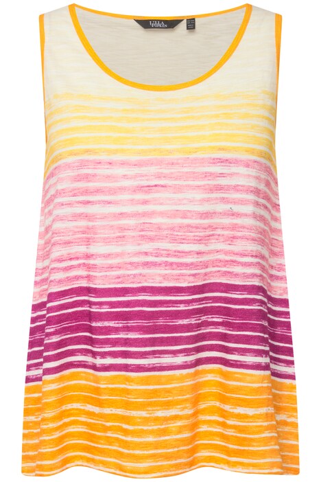 Top, batikované pruhy, A střih, kulatý výstřih, bez rukávů