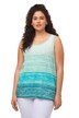 Top, batikované pruhy, A střih, kulatý výstřih, bez rukávů
