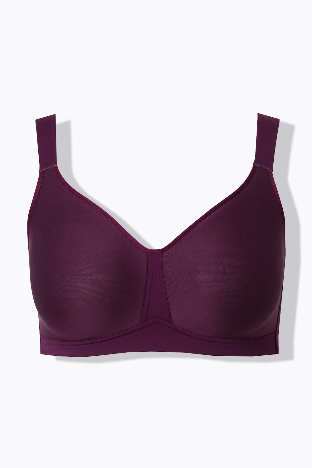 Stora storlekar BH i mikrofiber med spacerkupor utan bygel, Dam, lila, storlek: 110D, Syntetfibrer/Elastan, Ulla Popken