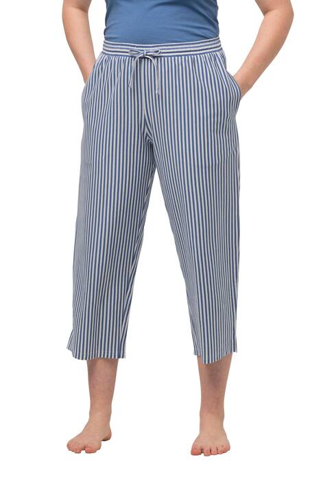 Pyžamové šortky, pruhy, rovné nohavice, biobavlna