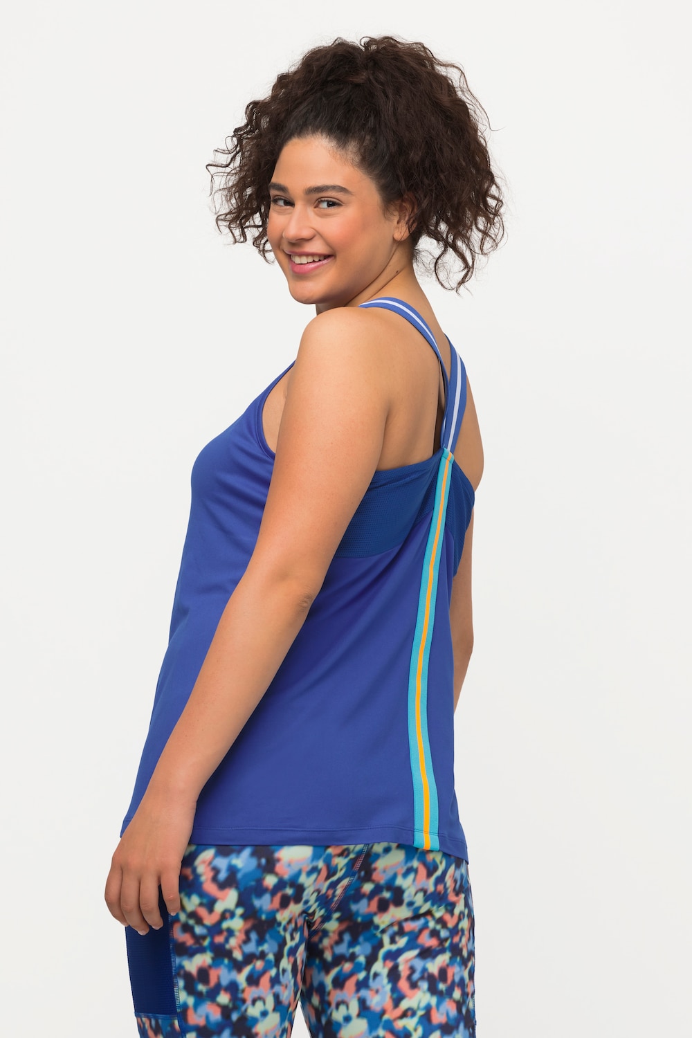 Große Größen Funktions-Top, Damen, blau, Größe: 46/48, Polyester, Ulla Popken