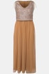 Robe maxi à paillettes, sans manches, décolleté en V