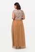 Robe maxi à paillettes, sans manches, décolleté en V