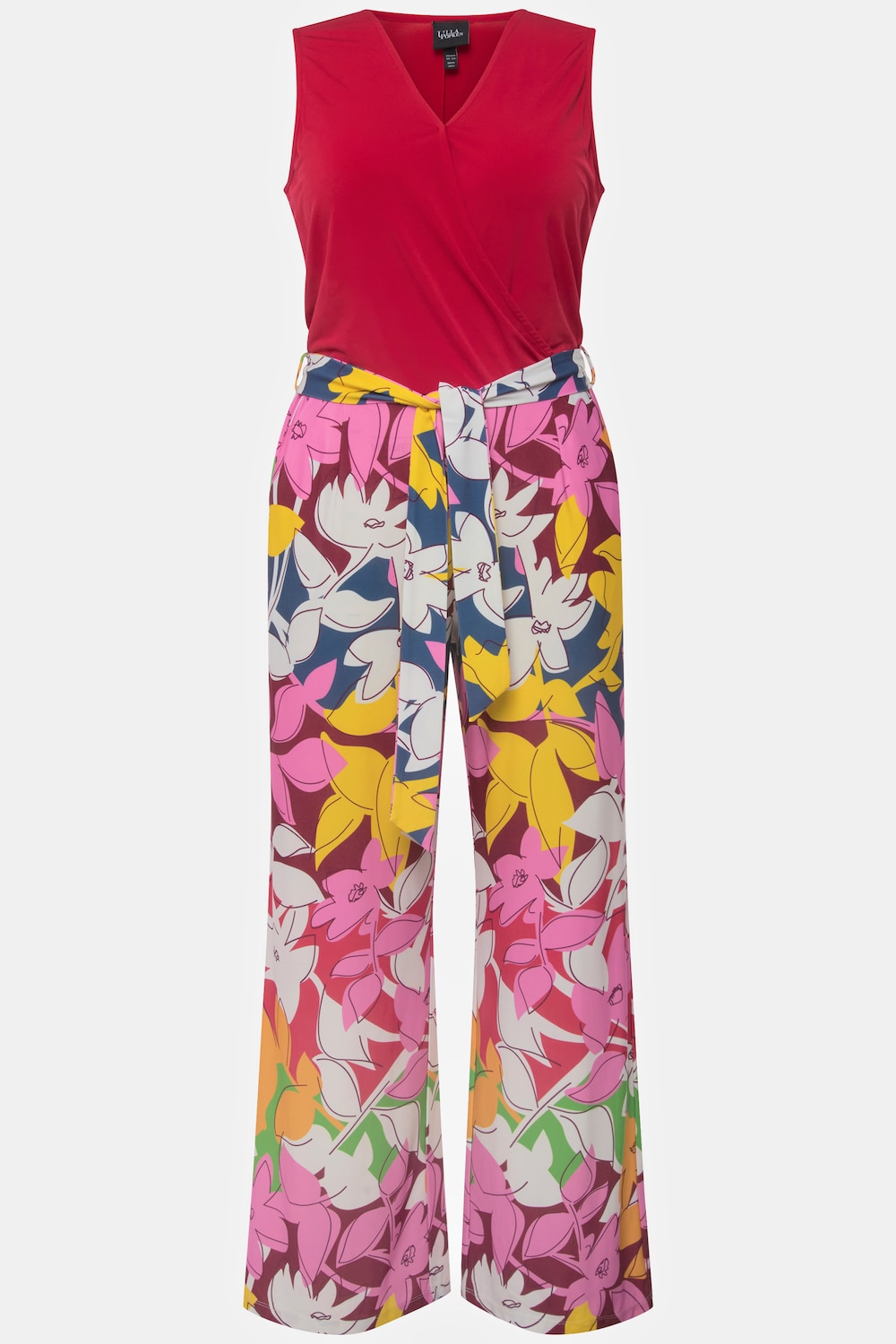 Stora storlekar Overall, Dam, röd, storlek: 46, Polyester, Ulla Popken