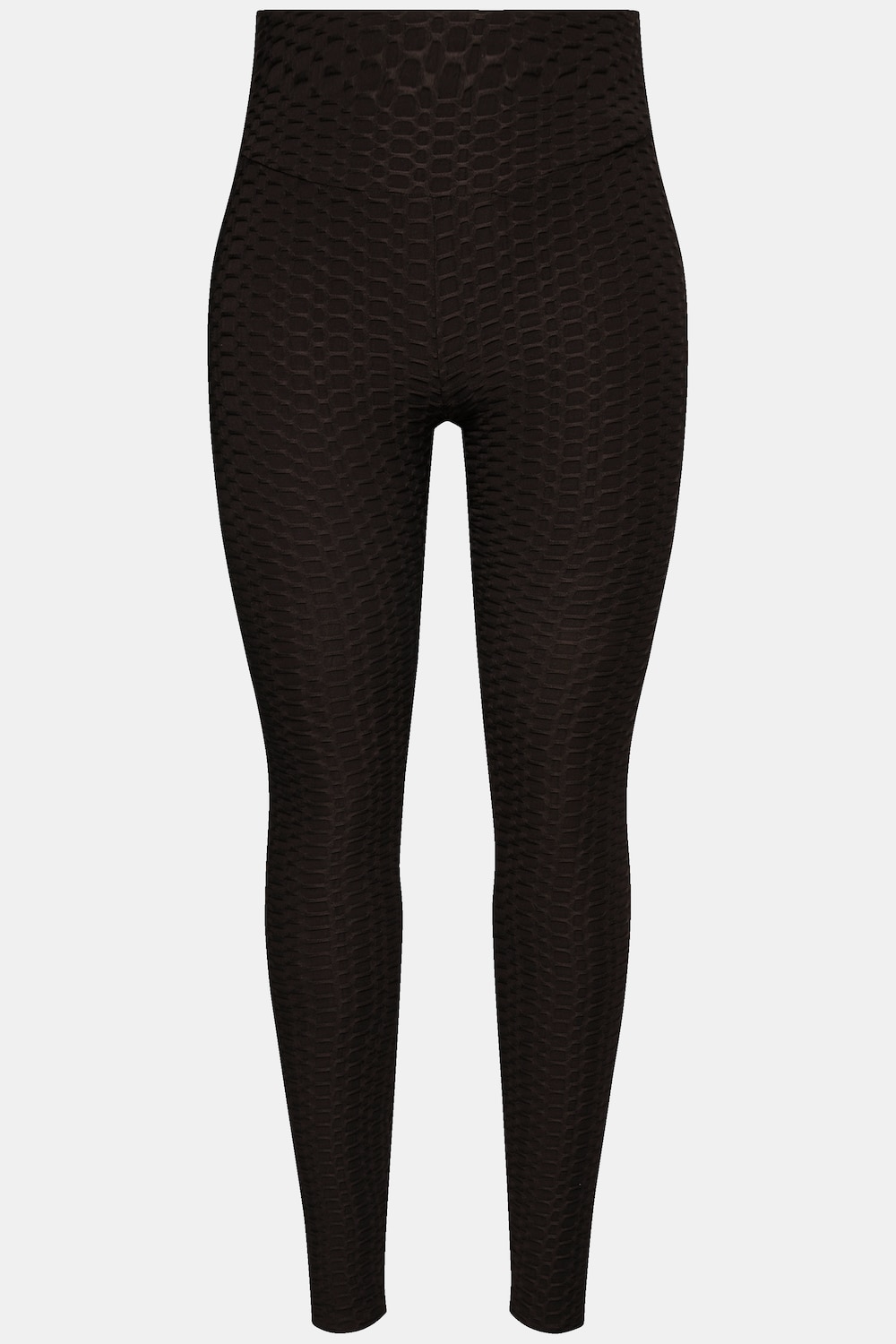 Stora storlekar Träningstights med fin struktur, Dam, svart, storlek: 42/44, Polyester/Elastan, Ulla Popken