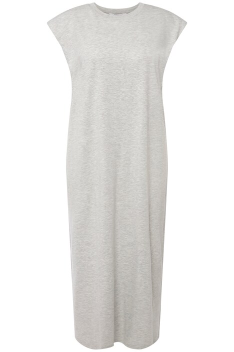 Žerzejové maxi šaty, oversize, kulatý výstřih, bez rukávů, postranní rozparky