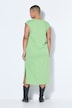 Jersey midi-jurk, oversized, ronde hals, mouwloos, zijsplitten