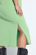 Jersey midi-jurk, oversized, ronde hals, mouwloos, zijsplitten