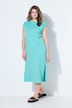 Jersey-Midikleid, oversized, ärmellos, Seitenschlitze