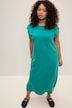 Jersey-Midikleid, oversized, ärmellos, Seitenschlitze