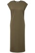 Žerzejové maxi šaty, oversize, kulatý výstřih, bez rukávů, postranní rozparky