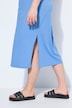 Jersey midi-jurk, oversized, ronde hals, mouwloos, zijsplitten