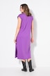 Jersey-Midikleid, oversized, Rundhals, ärmellos, Seitenschlitze
